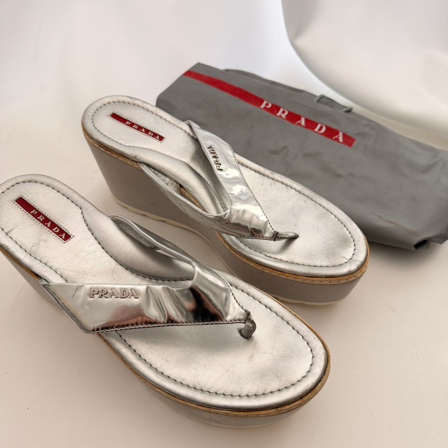 Vintage Prada Flip Flop Platforms