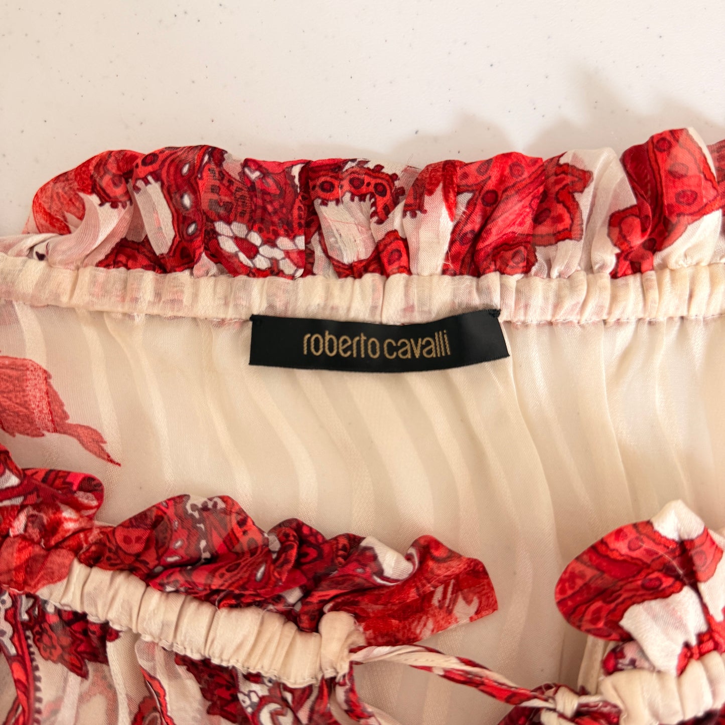 Vintage Roberto Cavalli Silk Printed Top