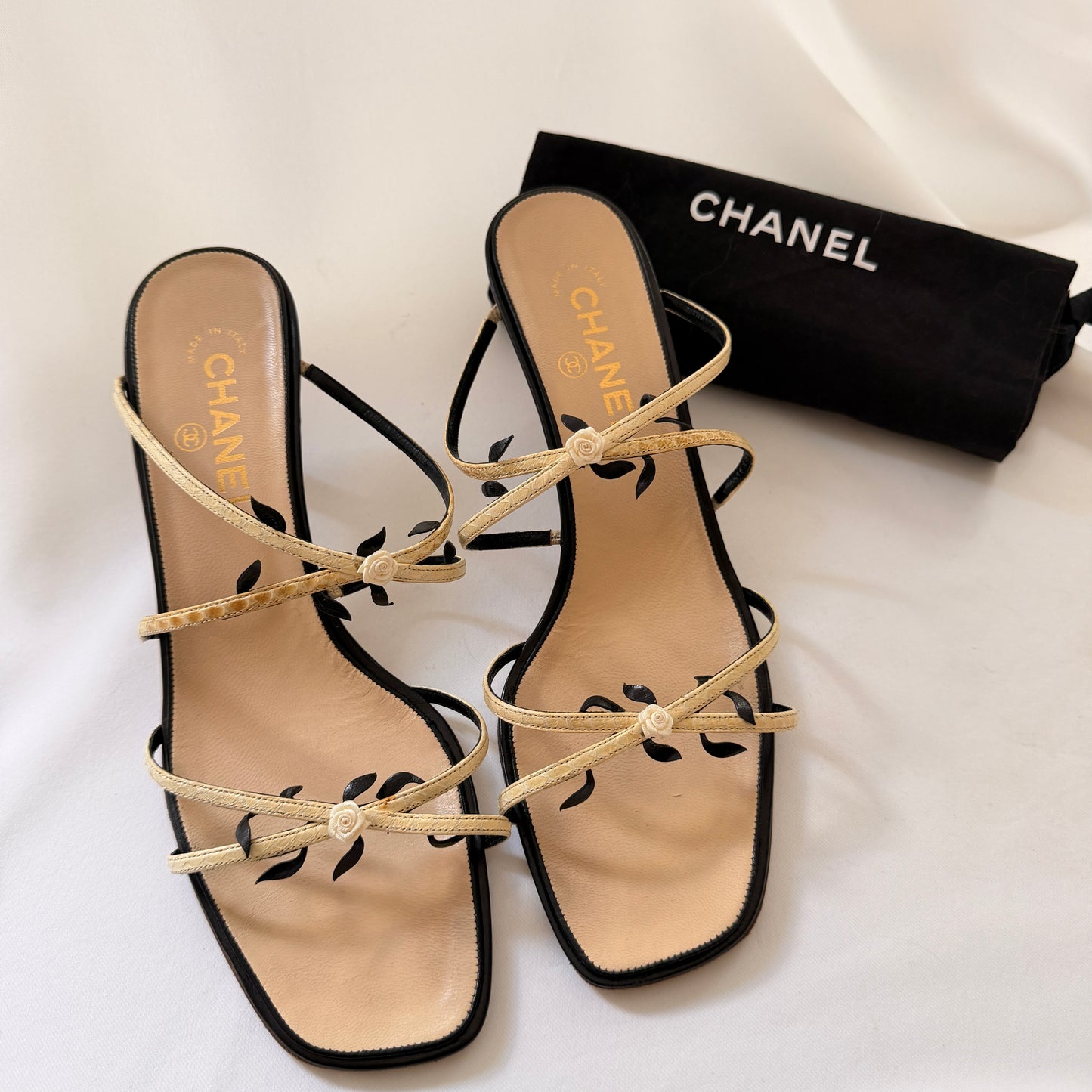 Vintage Chanel Rosebud Heels