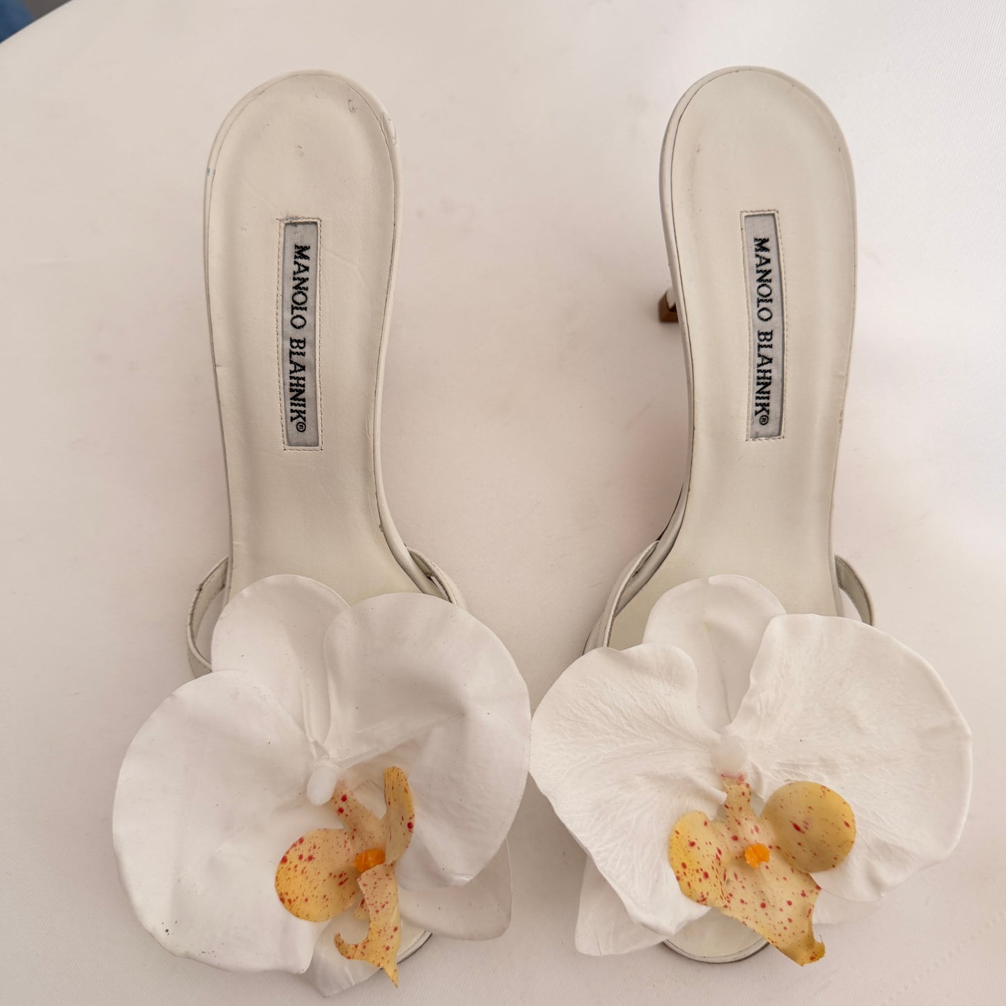 Manolo Blahnik Reworked Orchid Mules