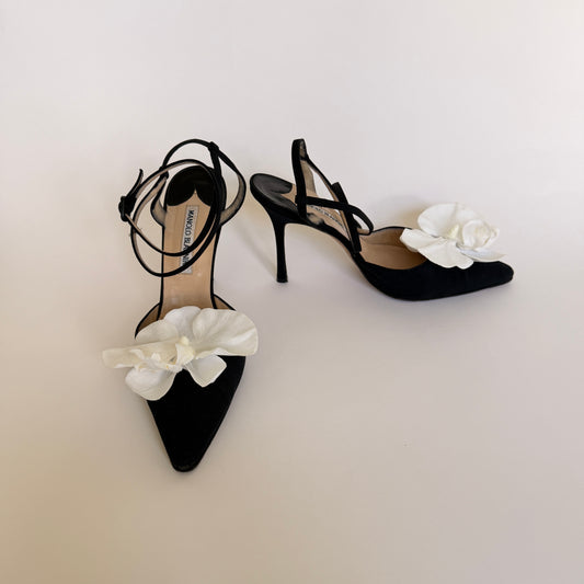 Reworked Manolo Blahnik Orchid Pumps