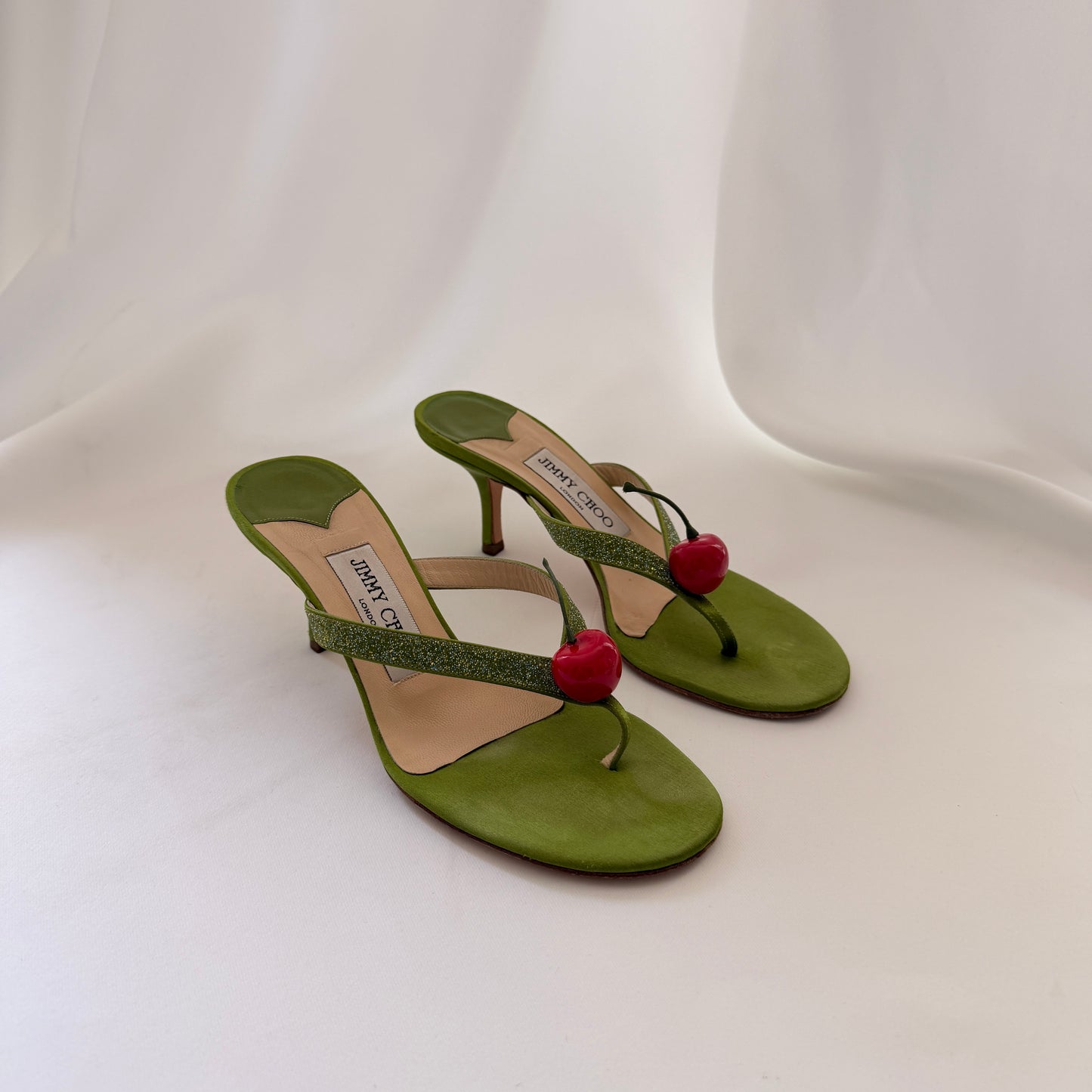 Jimmy Choo Reworked Cherry Flip Flop Heels