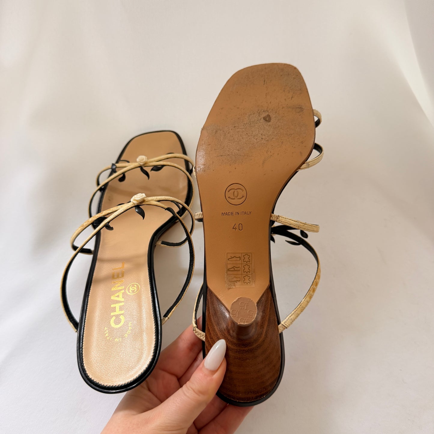 Vintage Chanel Rosebud Heels
