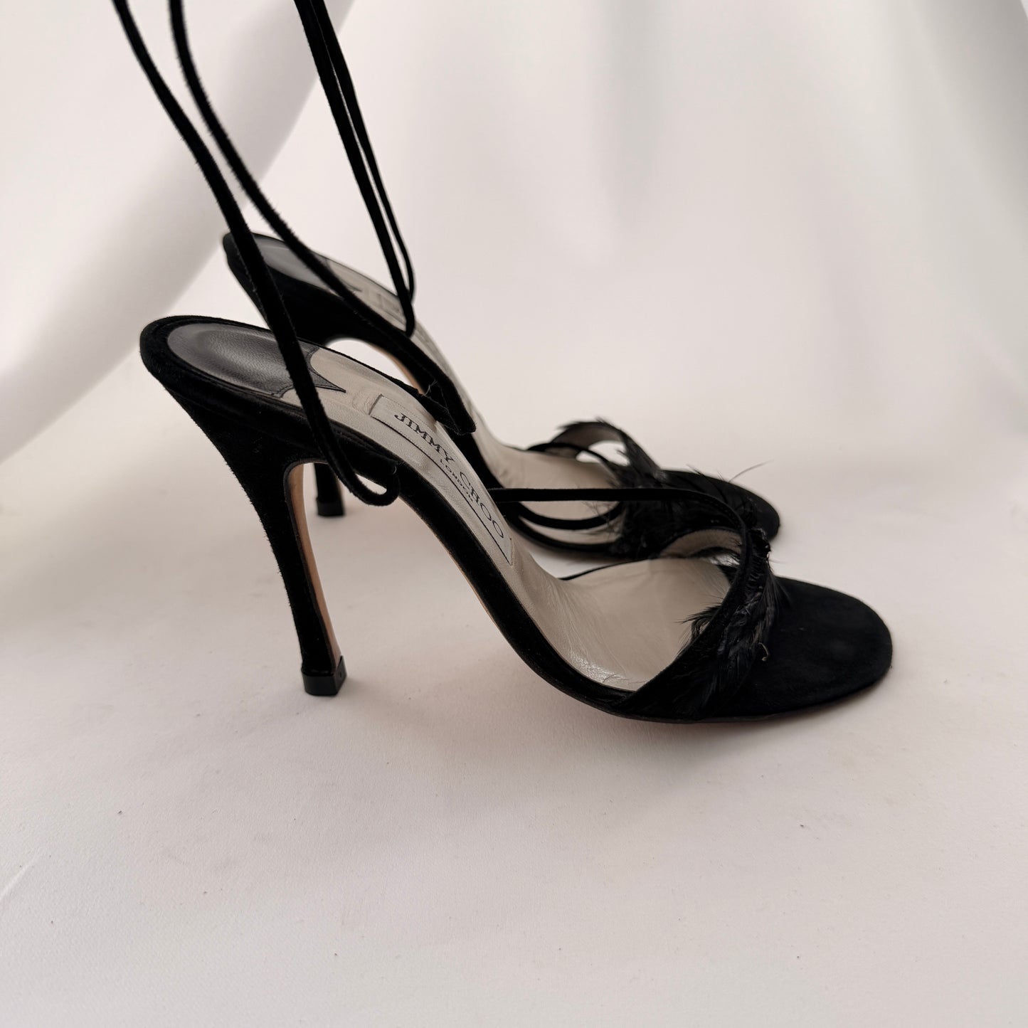 Vintage Jimmy Choo Feather Heels