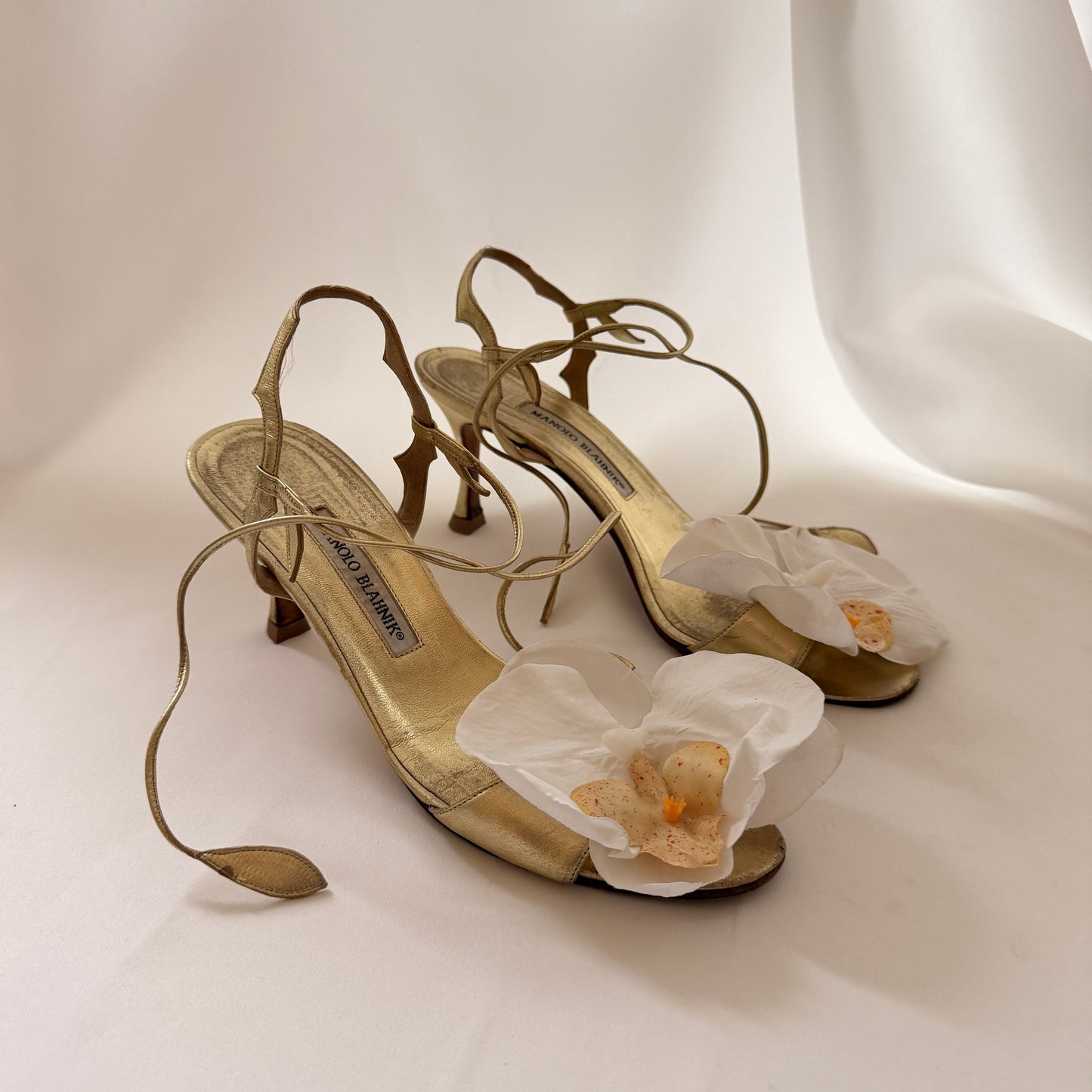 Manolo Blahnik Reworked Orchid Sandals