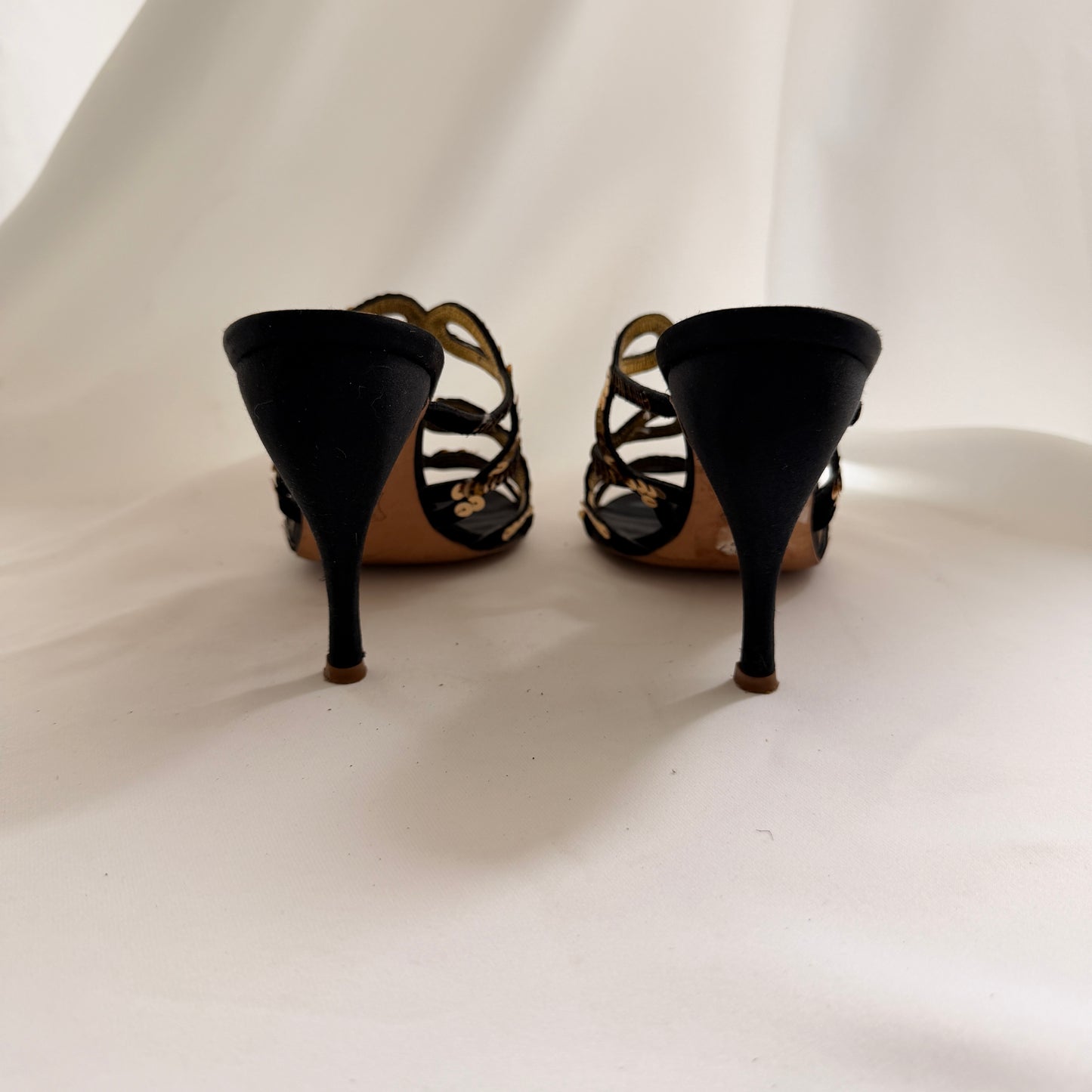 Fendi Sandali Paillettes Sequin Mules (37.5)