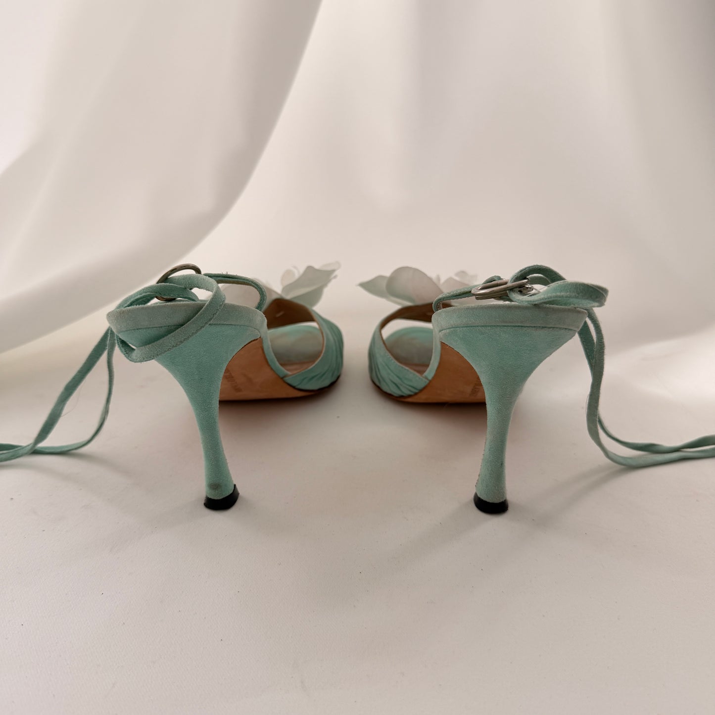 Vintage Suede Reworked Manolo Blahnik Orchid Heels
