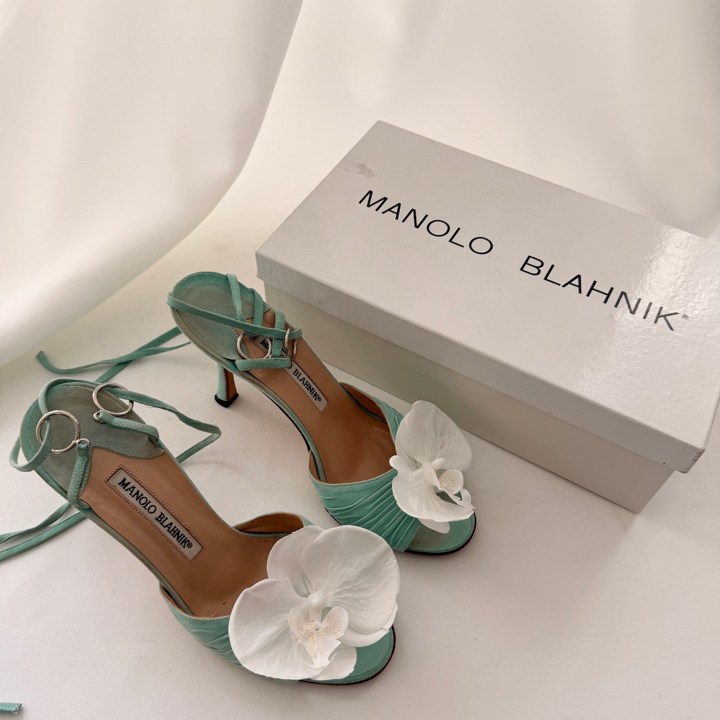 Vintage Suede Reworked Manolo Blahnik Orchid Heels