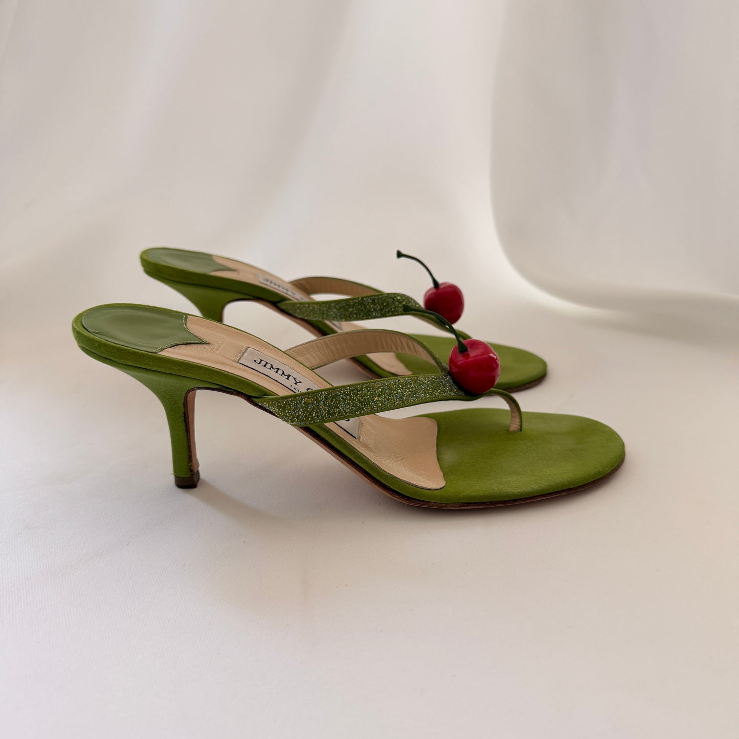 Jimmy Choo Reworked Cherry Flip Flop Heels