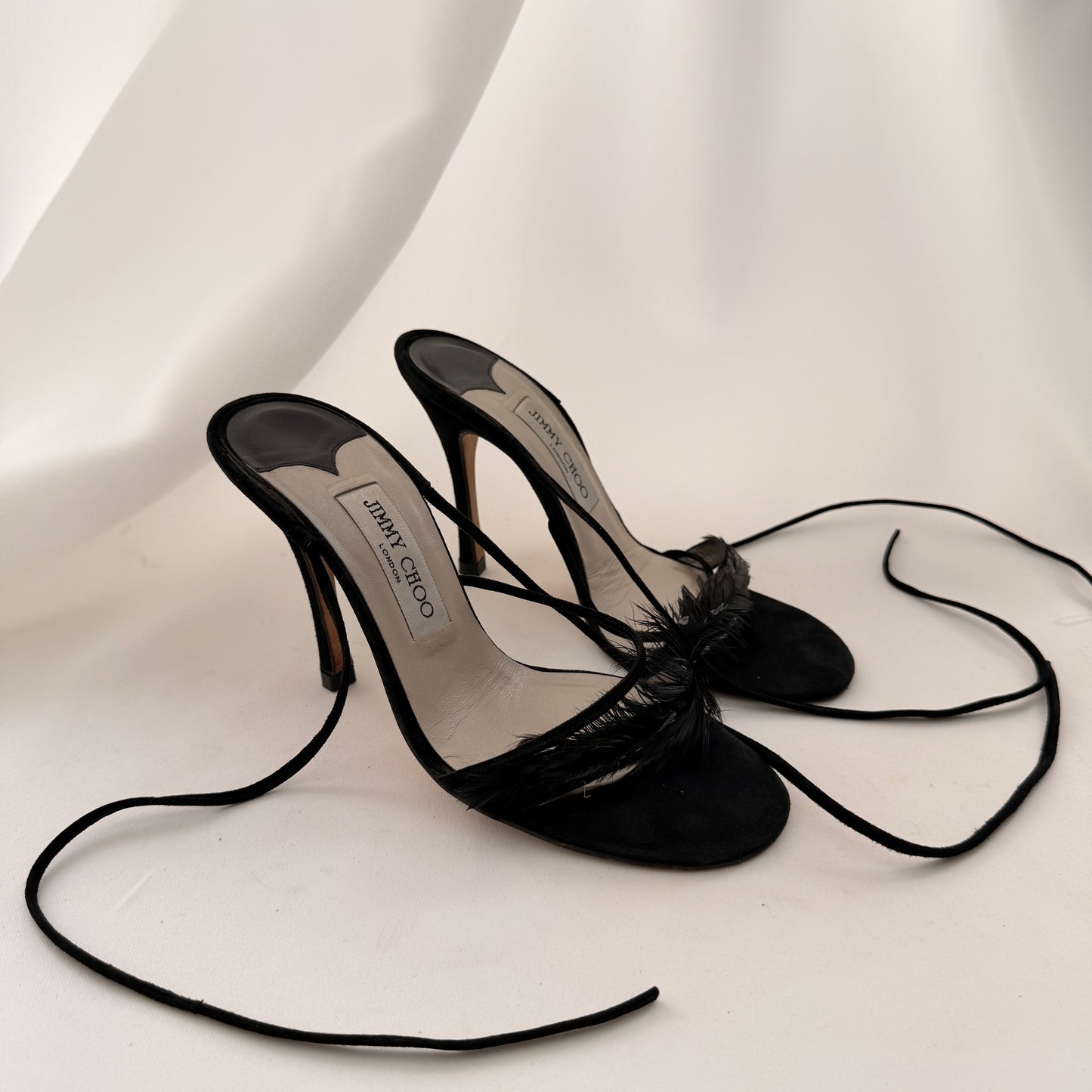 Vintage Jimmy Choo Feather Heels