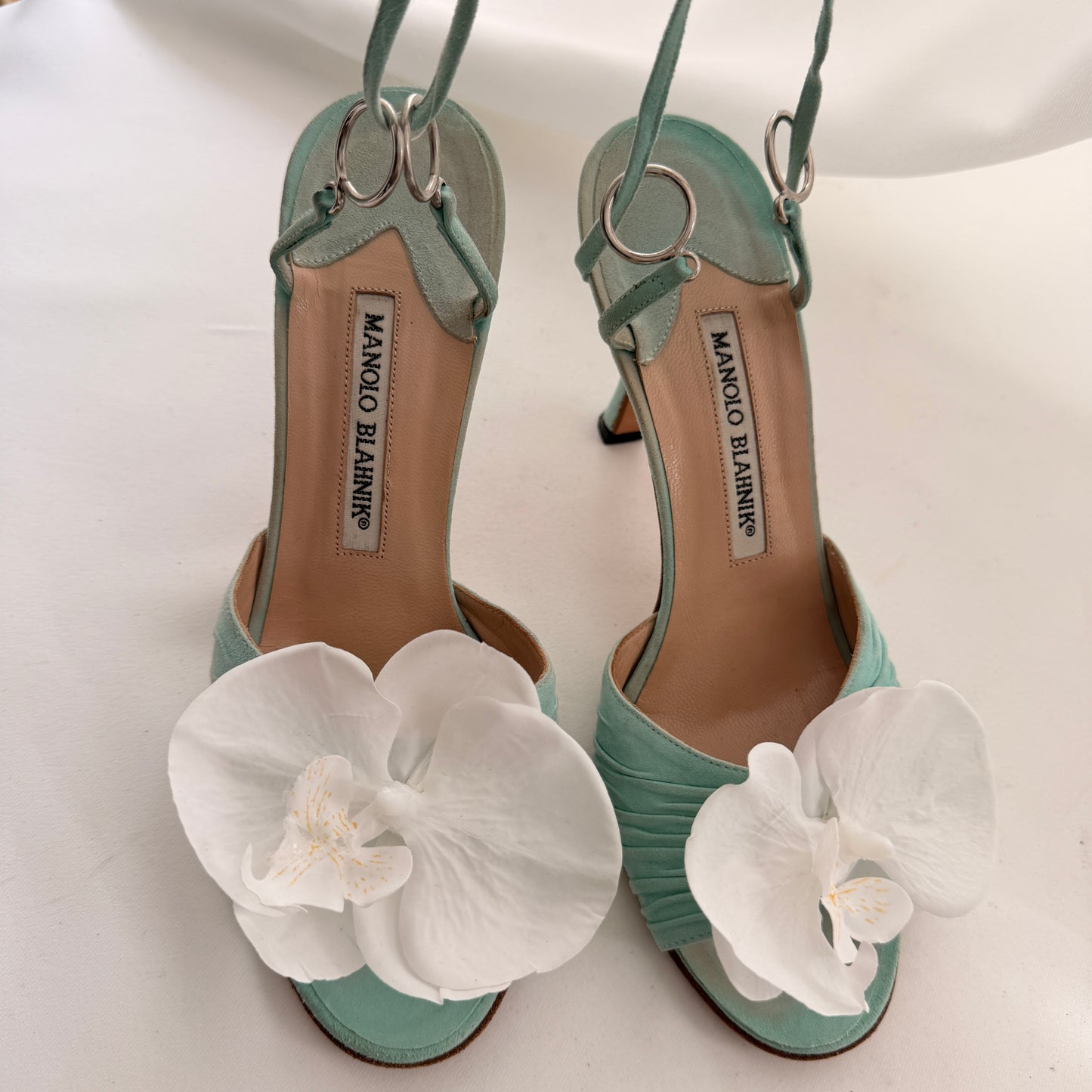 Vintage Suede Reworked Manolo Blahnik Orchid Heels