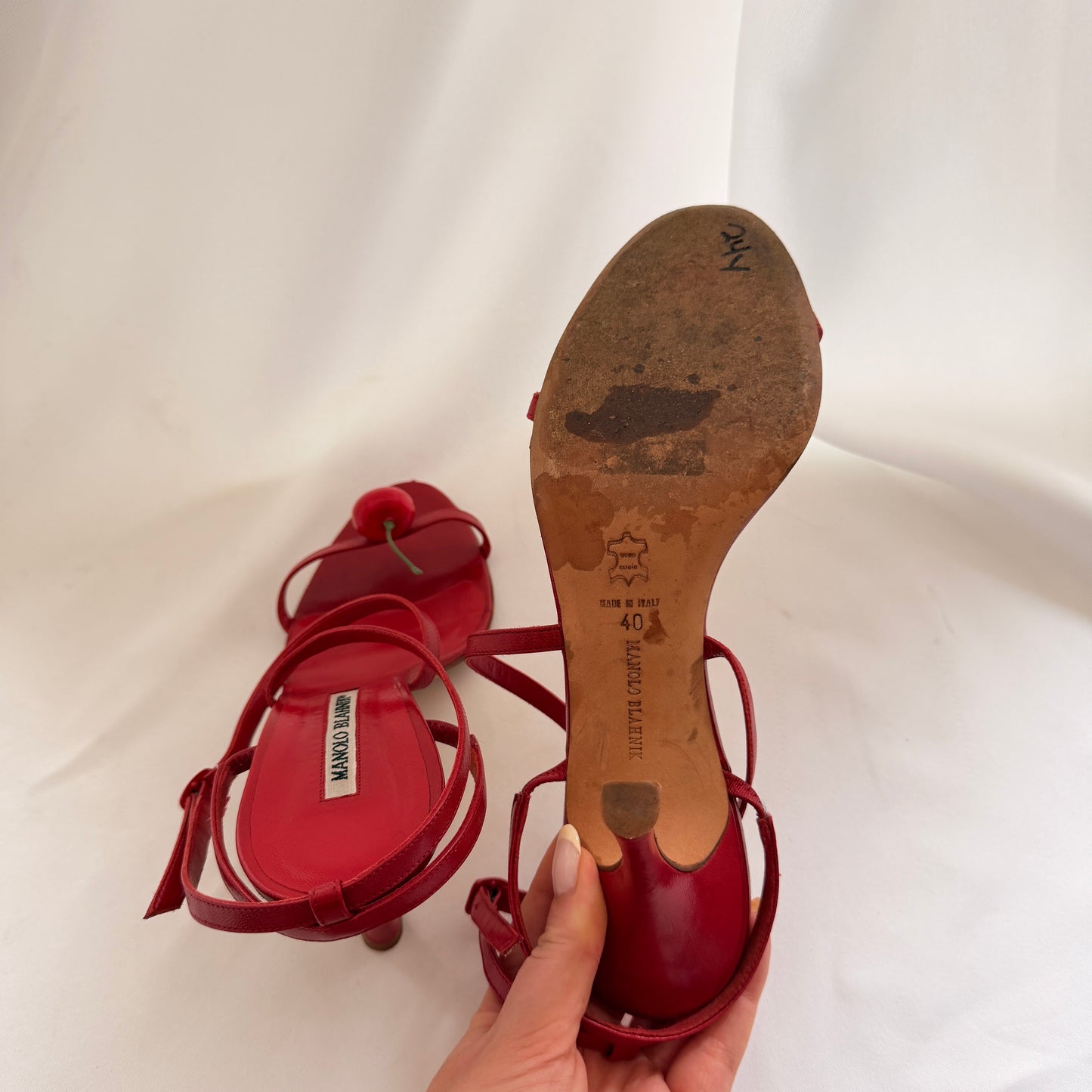 Manolo Blahnik Reworked Cherry Heels