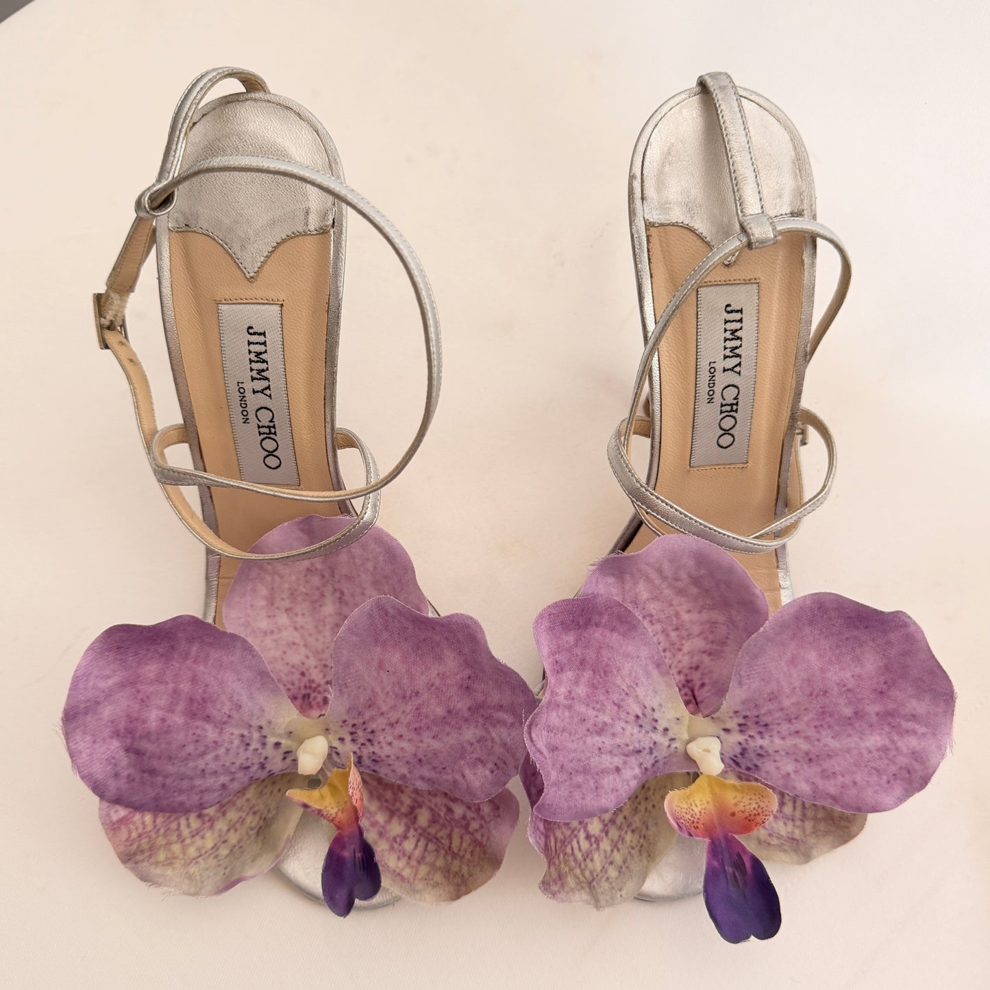 Jimmy Choo Reworked Orchid Heeled Sandals - Silver