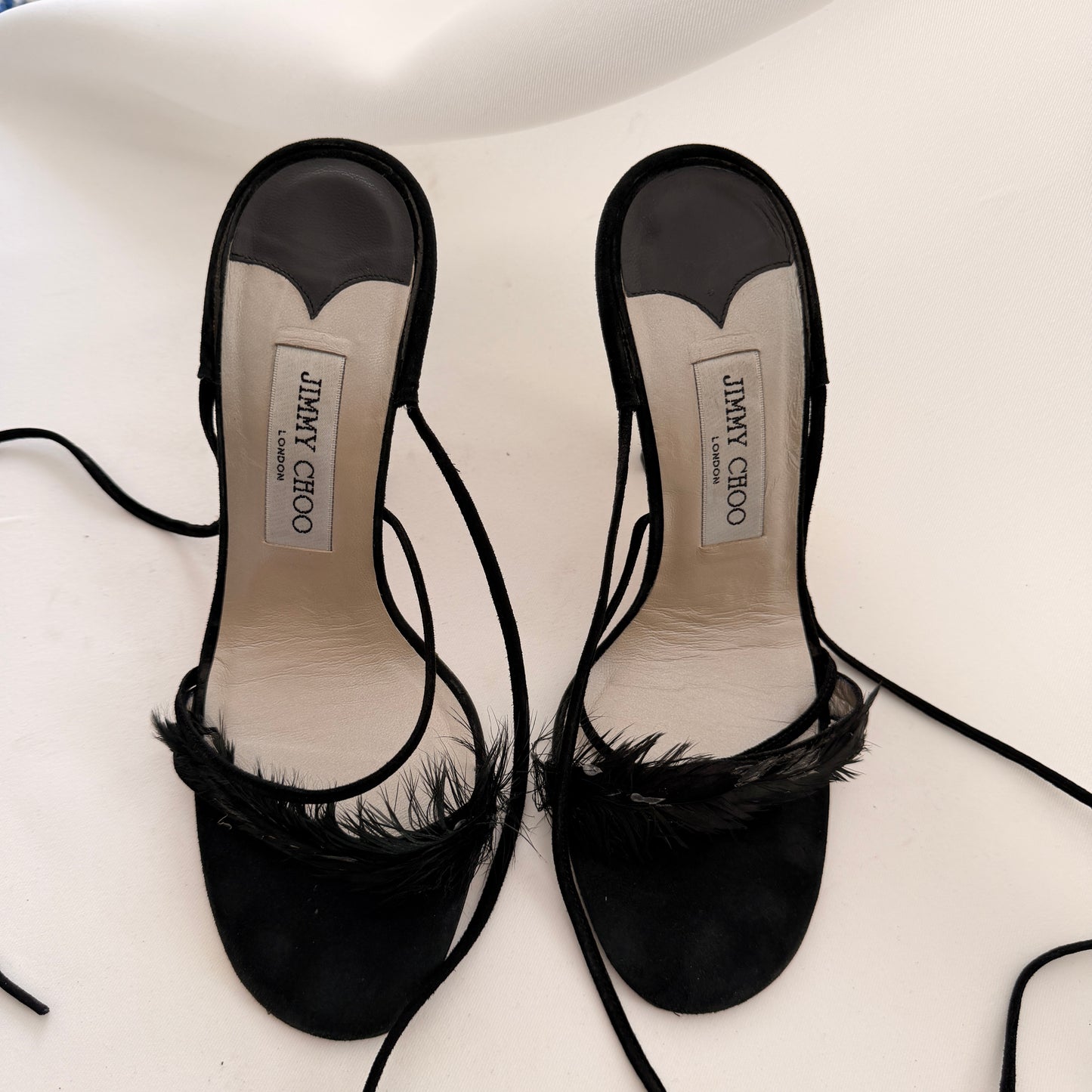 Vintage Jimmy Choo Feather Heels