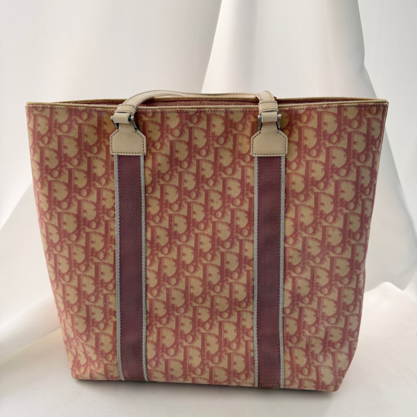 Vintage Christian Dior Oblique Trotter No. 2 Tote - Pink