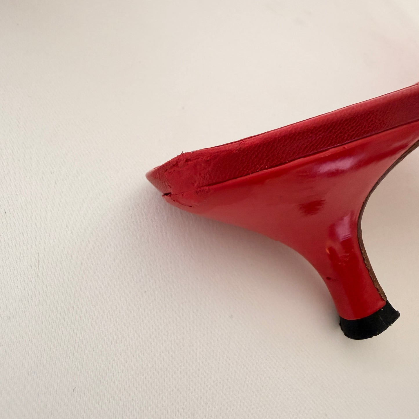 Manolo Blahnik Reworked Orchid Heels - Red