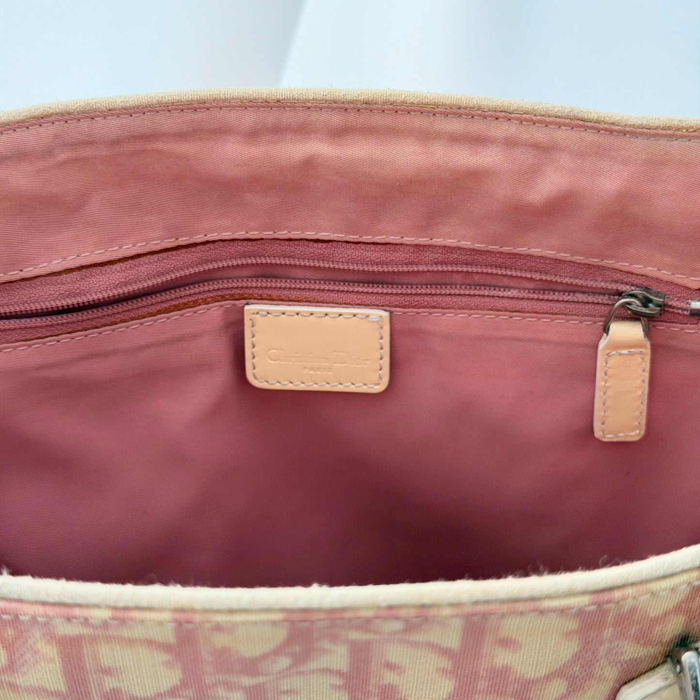 Vintage Christian Dior Oblique Trotter No. 2 Tote - Pink