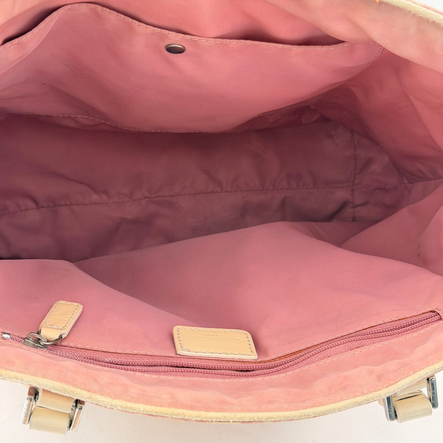 Vintage Christian Dior Oblique Trotter No. 2 Tote - Pink