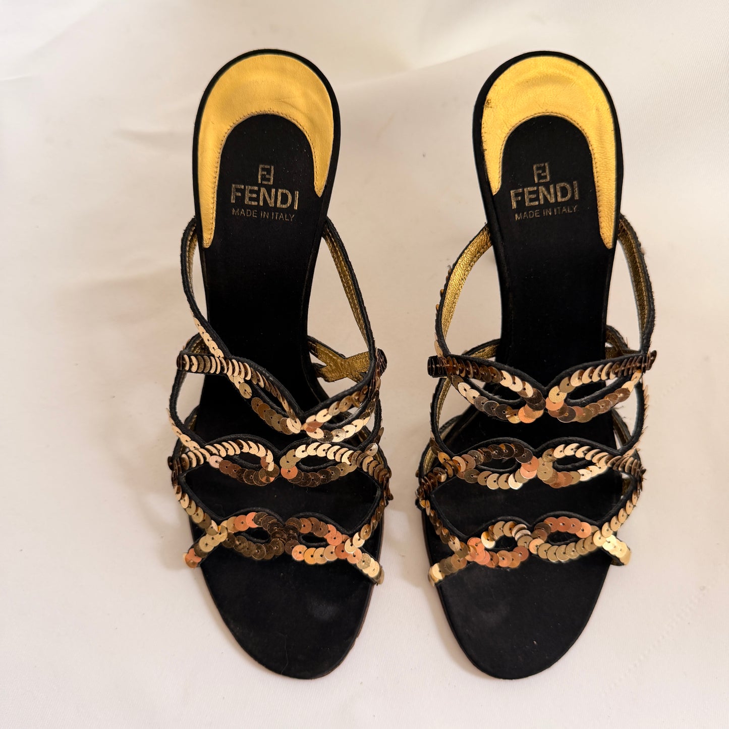 Fendi Sandali Paillettes Sequin Mules (37.5)