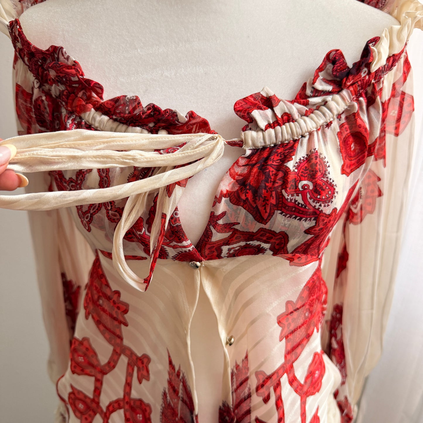 Vintage Roberto Cavalli Silk Printed Top