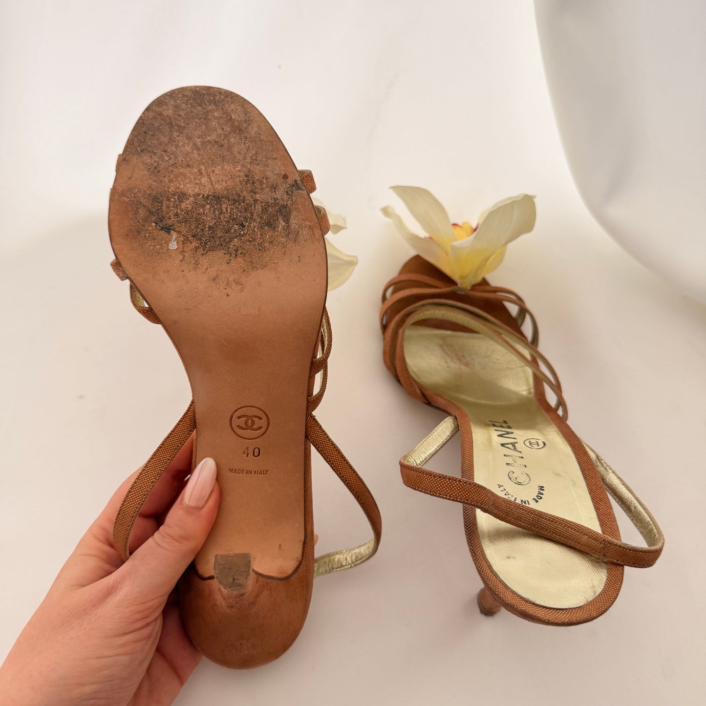Chanel Reworked Orchid Slingback Heels