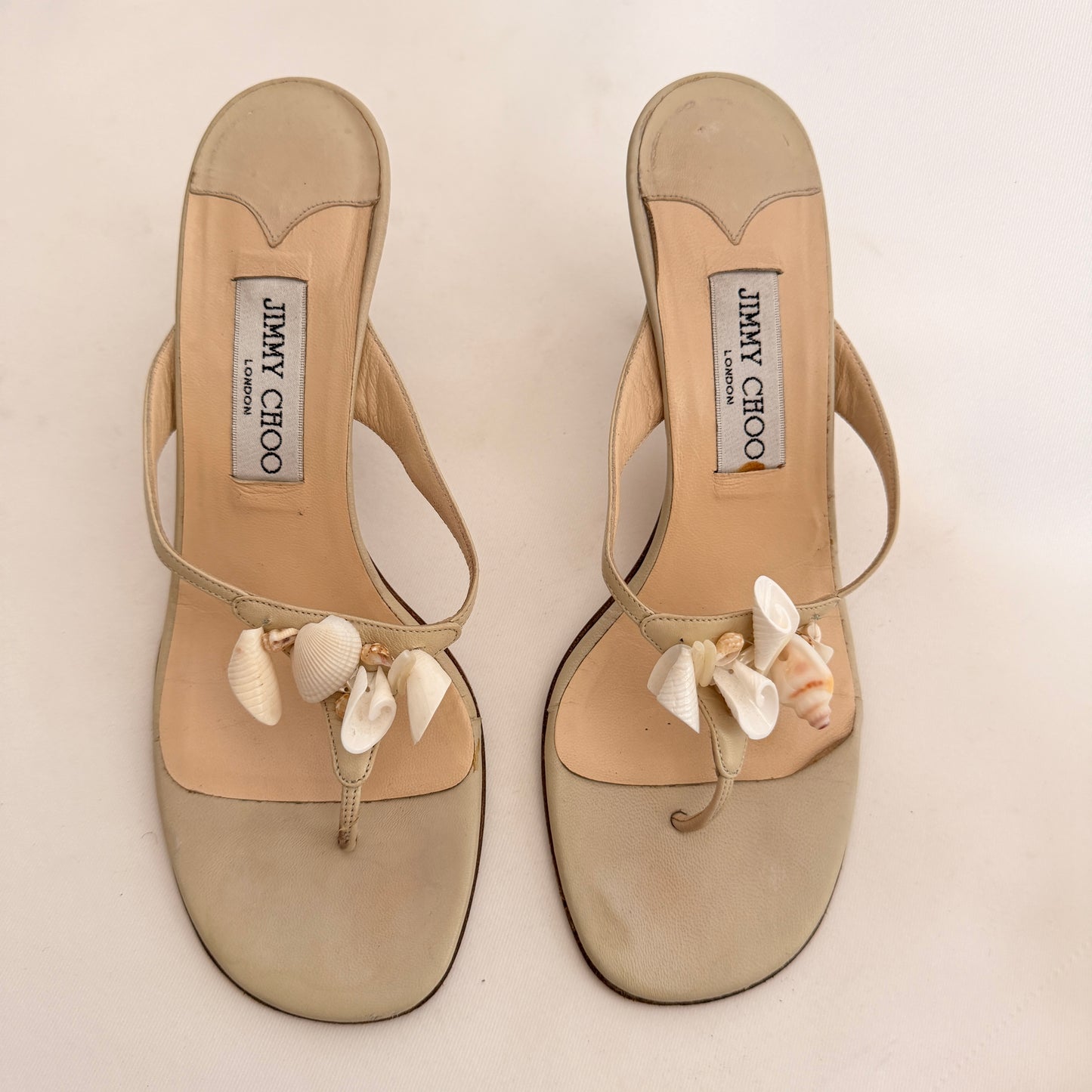 Jimmy Choo Seashell Flip Flop Heels