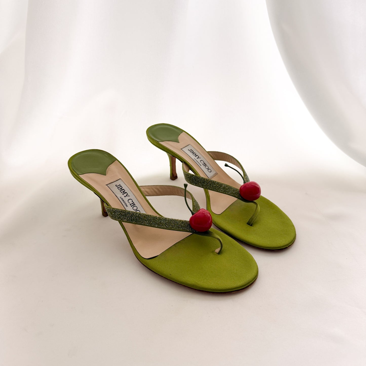 Jimmy Choo Reworked Cherry Flip Flop Heels