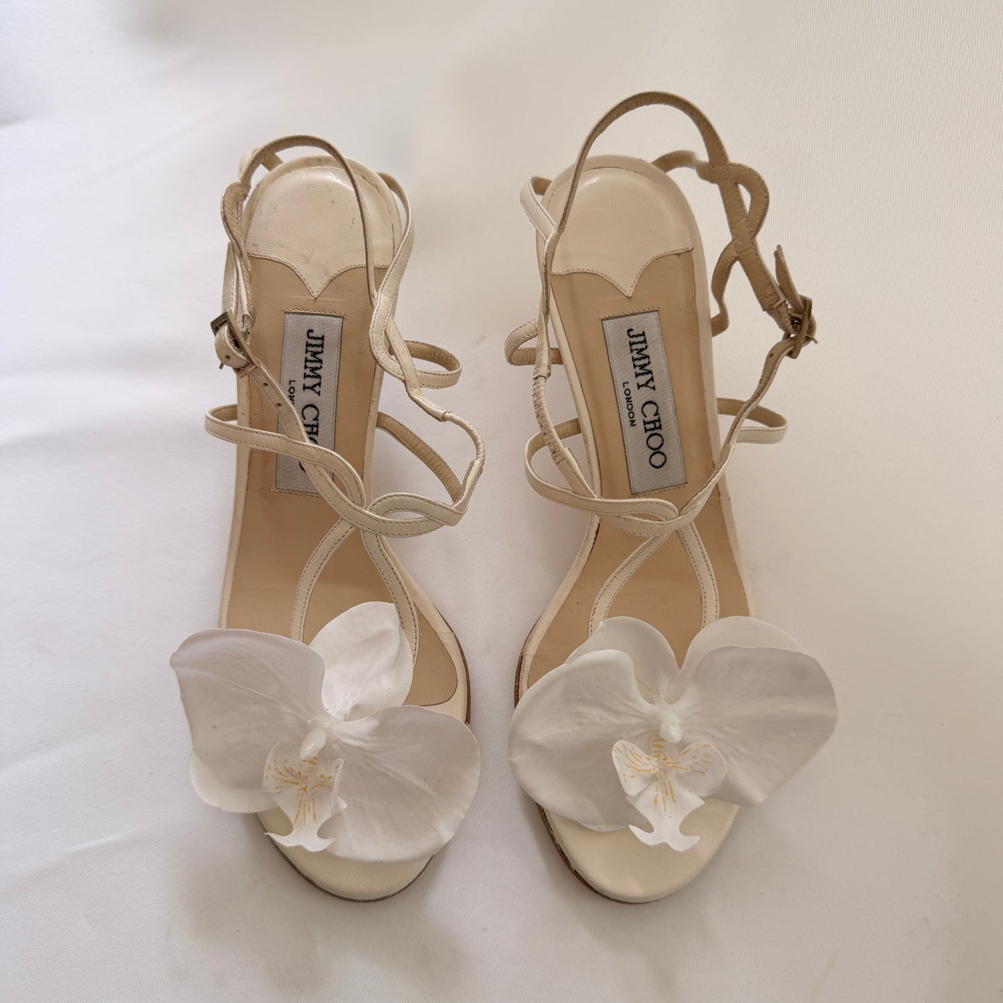 Jimmy Choo Reworked Orchid Sandals - Ivory