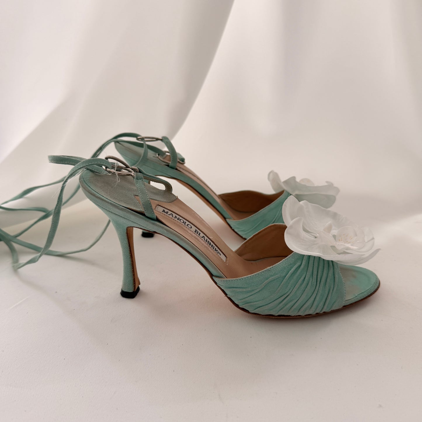Vintage Suede Reworked Manolo Blahnik Orchid Heels