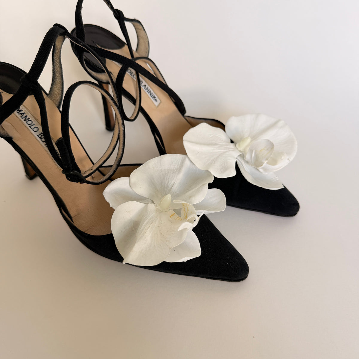 Reworked Manolo Blahnik Orchid Pumps