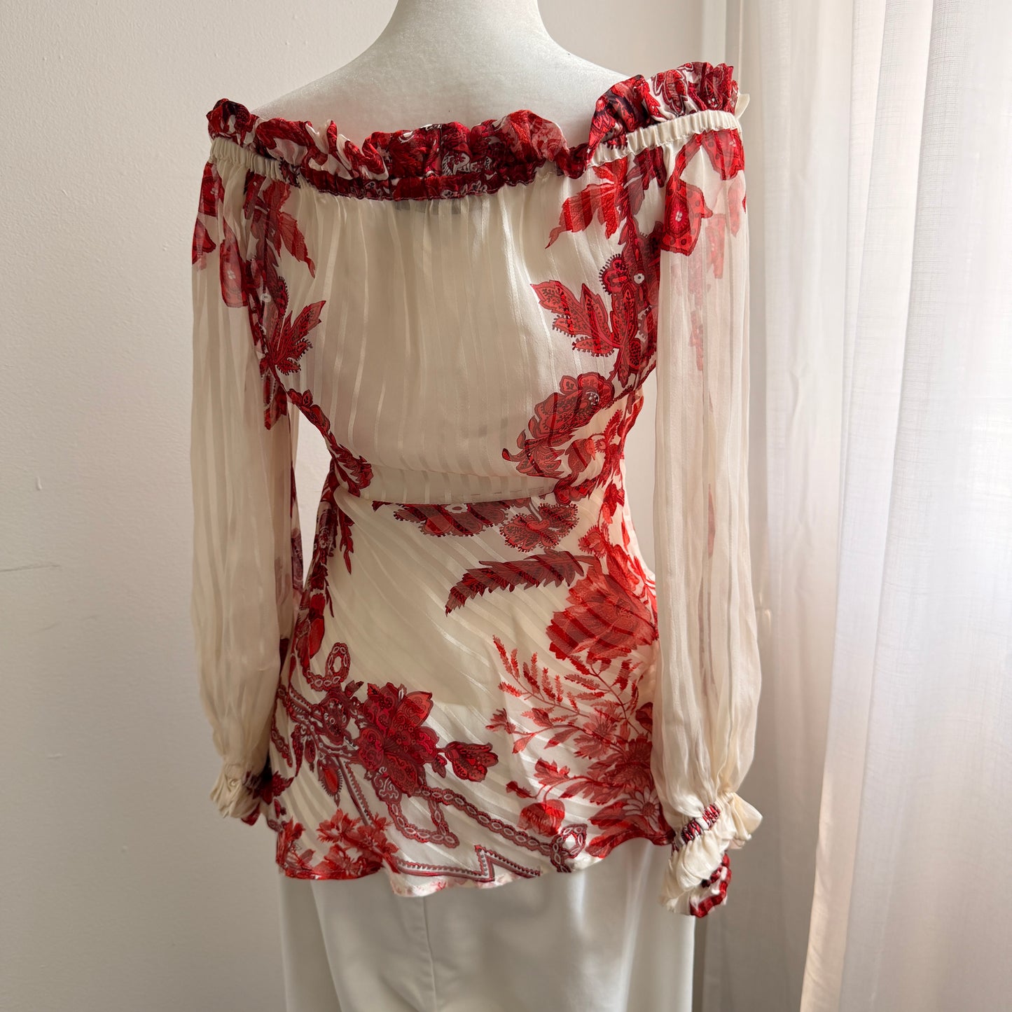 Vintage Roberto Cavalli Silk Printed Top