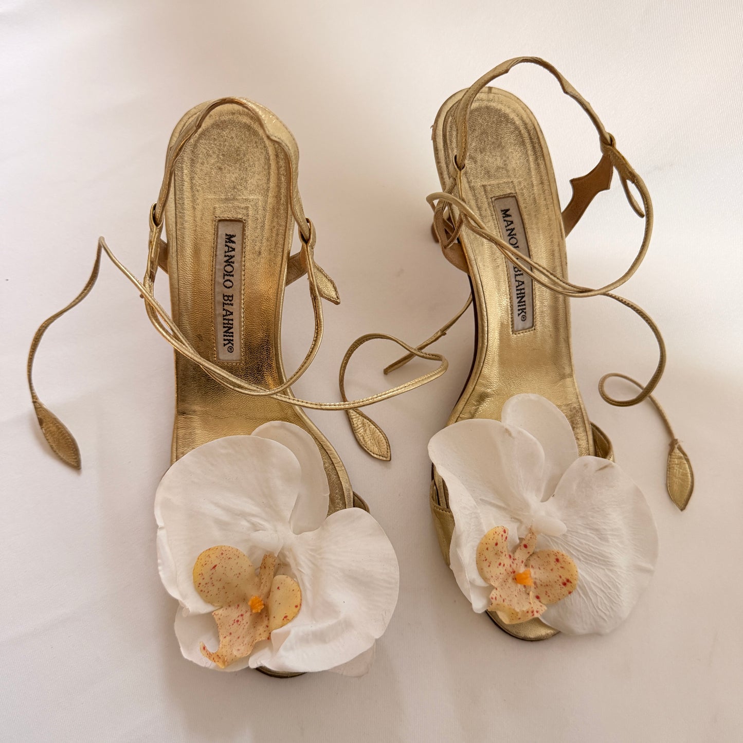 Manolo Blahnik Reworked Orchid Sandals