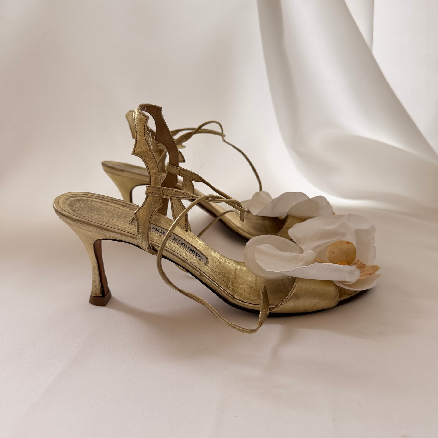 Manolo Blahnik Reworked Orchid Sandals