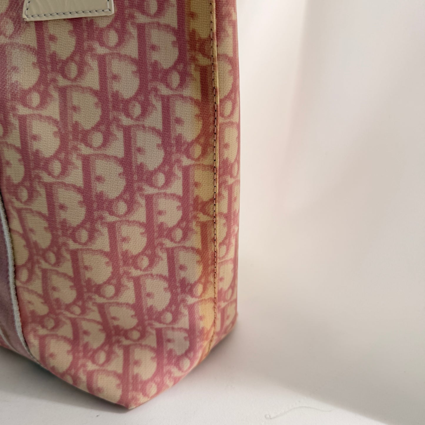 Vintage Christian Dior Oblique Trotter No. 2 Tote - Pink