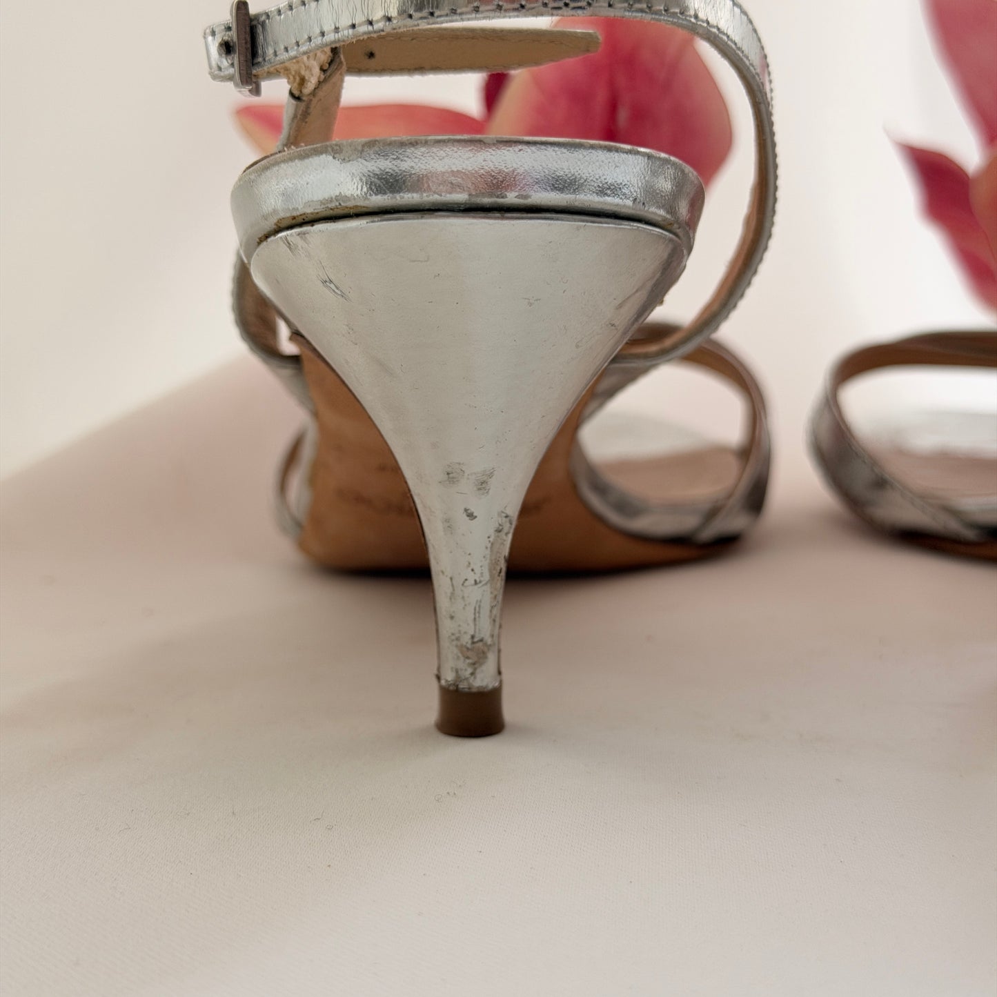 Jimmy Choo Reworked Orchid Heels - Silver & Pink