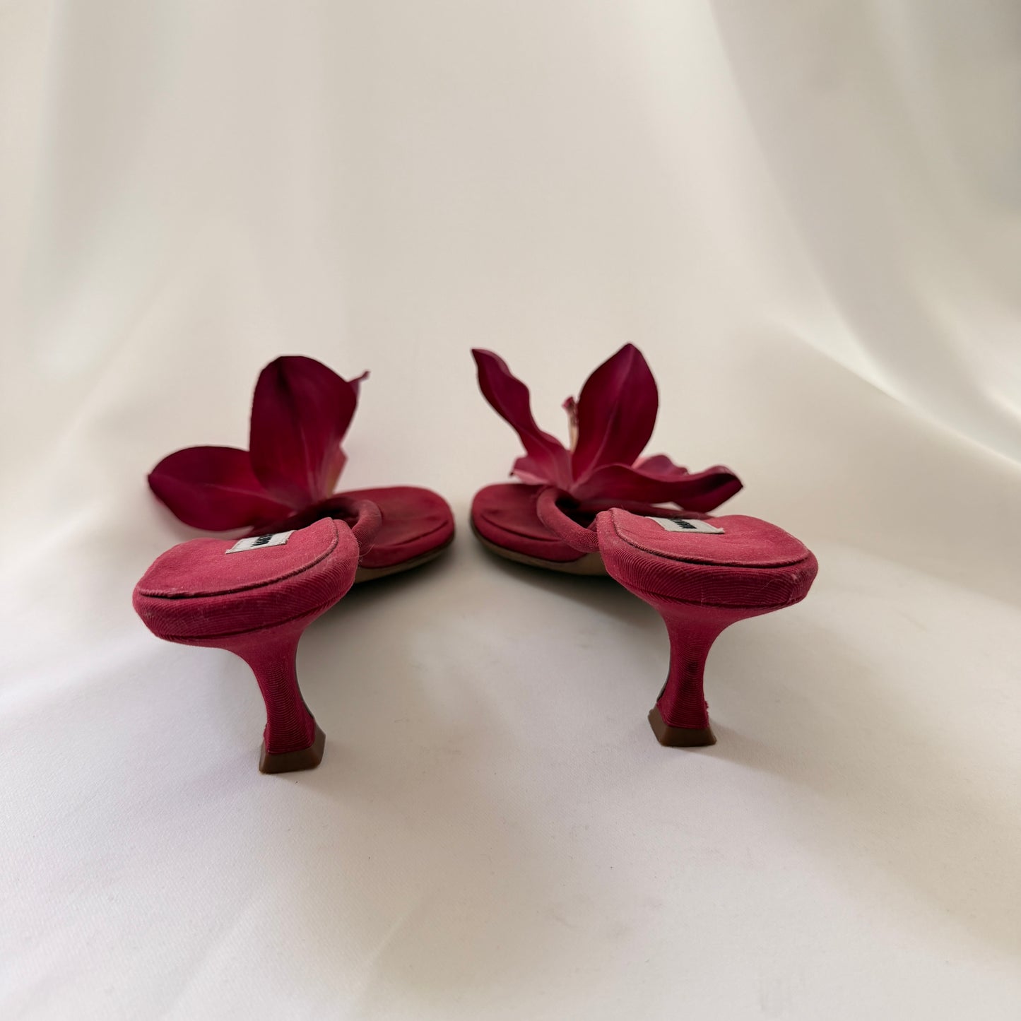 Manolo Blahnik Reworked Orchid Flip Flop Heels