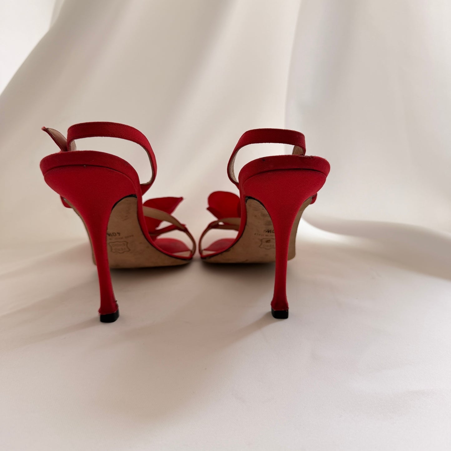 Manolo Blahnik Reworked Orchid Heels - Red