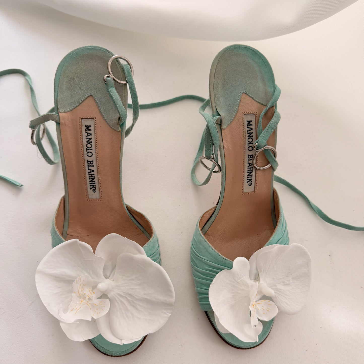 Vintage Suede Reworked Manolo Blahnik Orchid Heels
