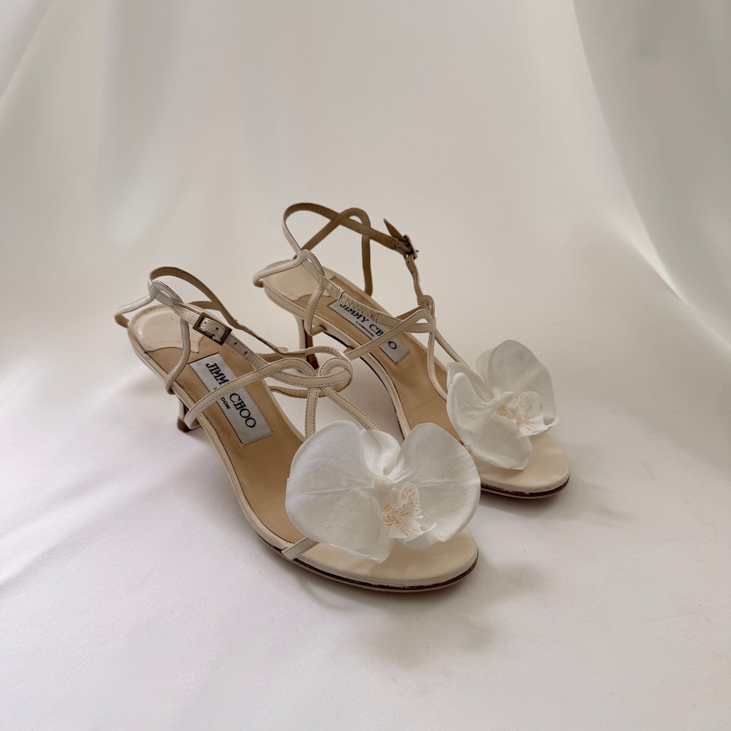 Jimmy Choo Reworked Orchid Sandals - Ivory