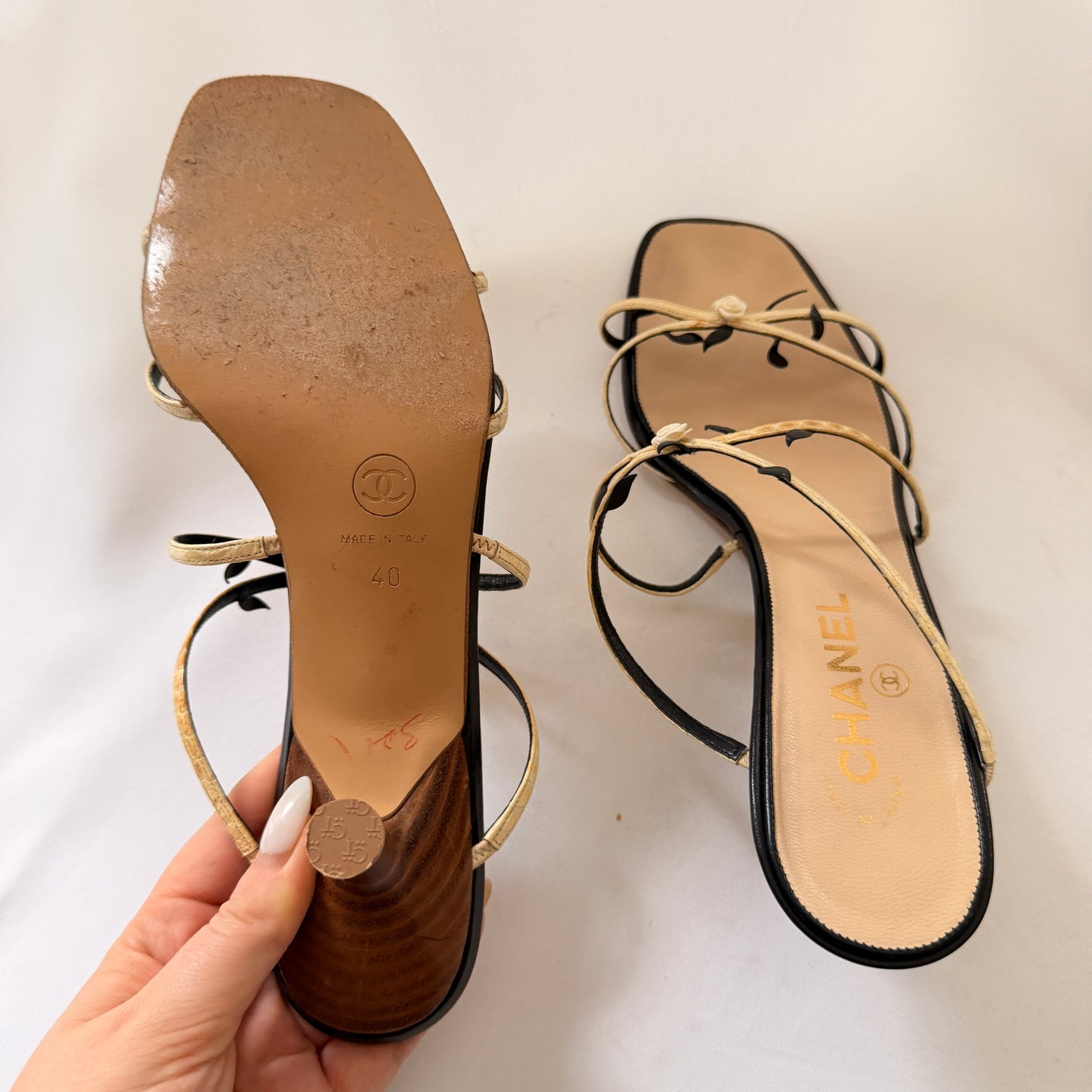 Vintage Chanel Rosebud Heels