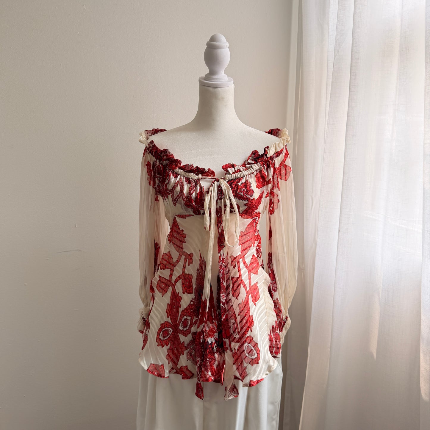 Vintage Roberto Cavalli Silk Printed Top