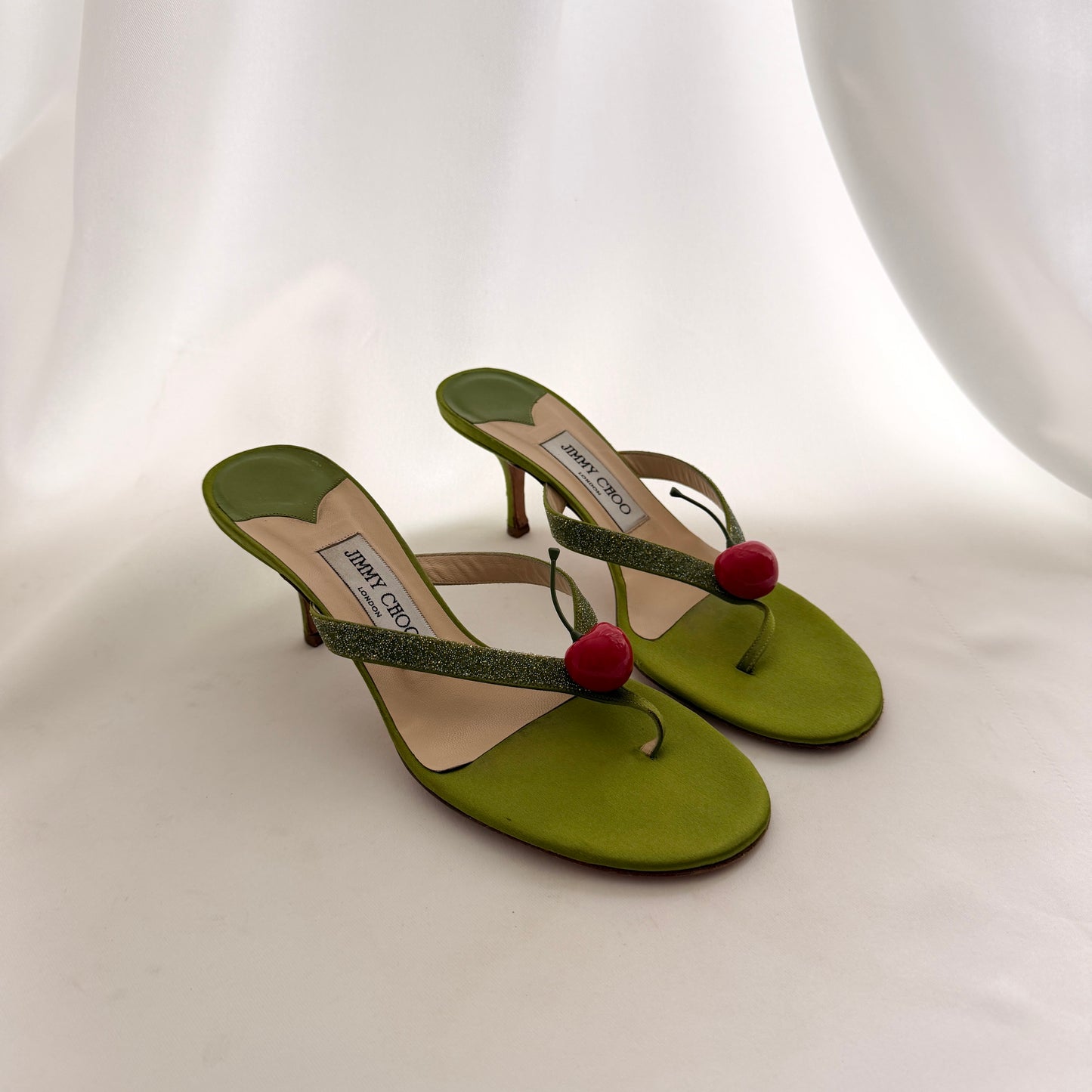 Jimmy Choo Reworked Cherry Flip Flop Heels