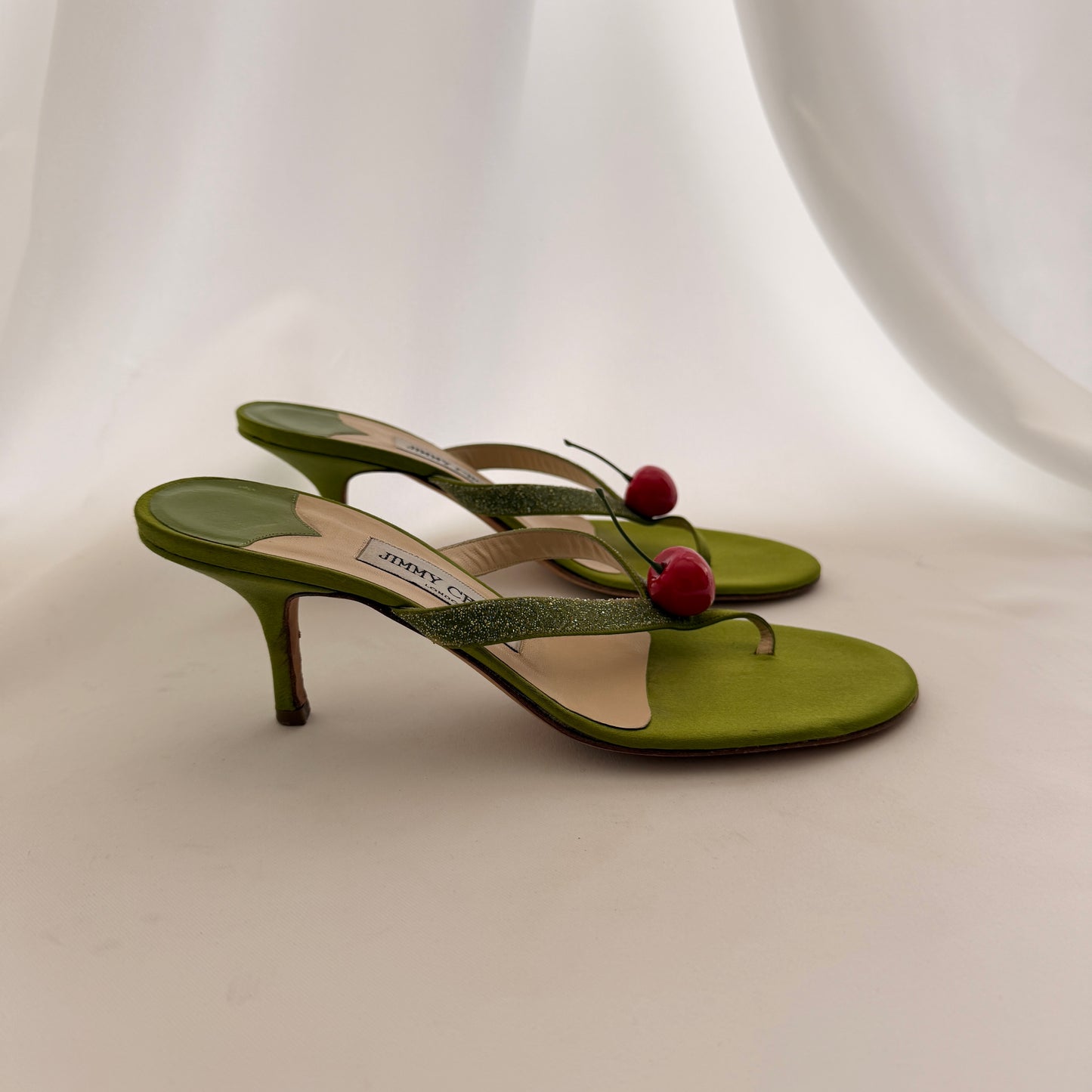 Jimmy Choo Reworked Cherry Flip Flop Heels