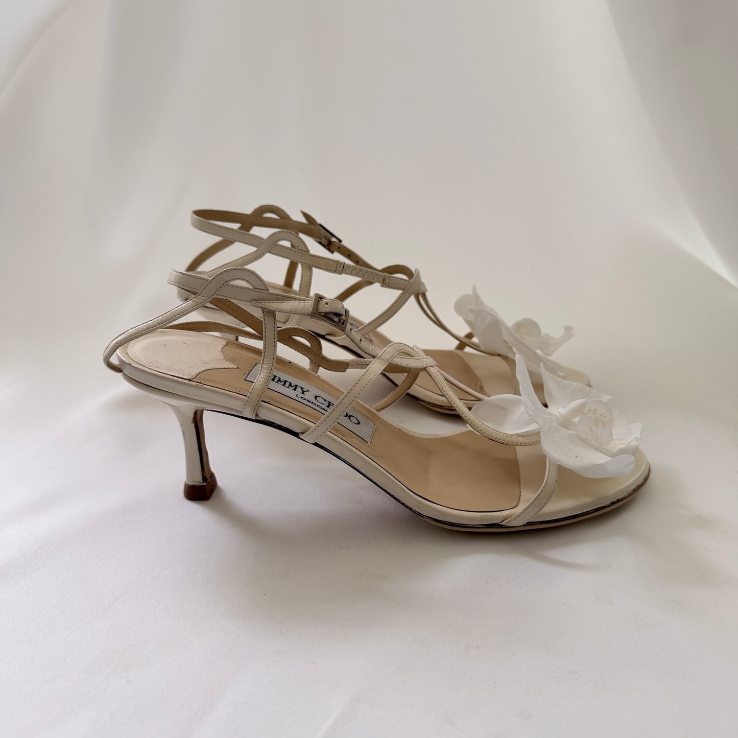 Jimmy Choo Reworked Orchid Sandals - Ivory