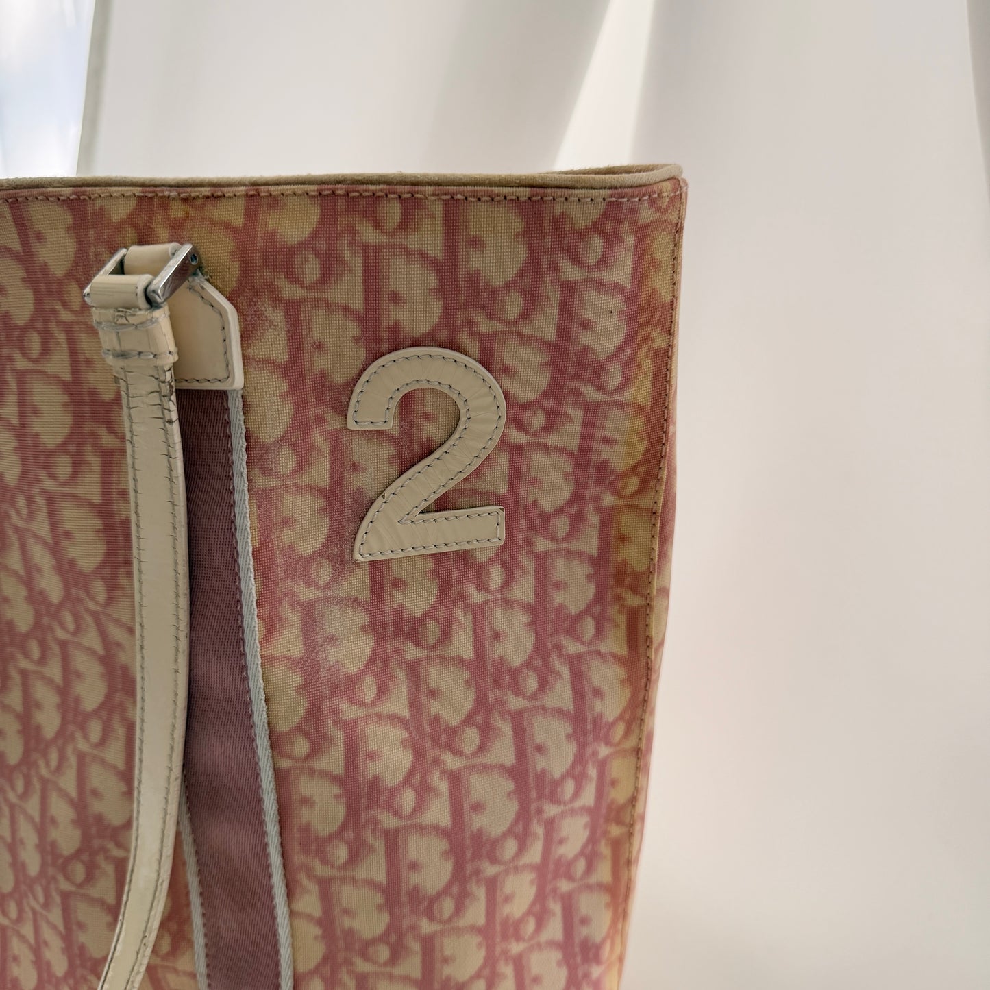 Vintage Christian Dior Oblique Trotter No. 2 Tote - Pink