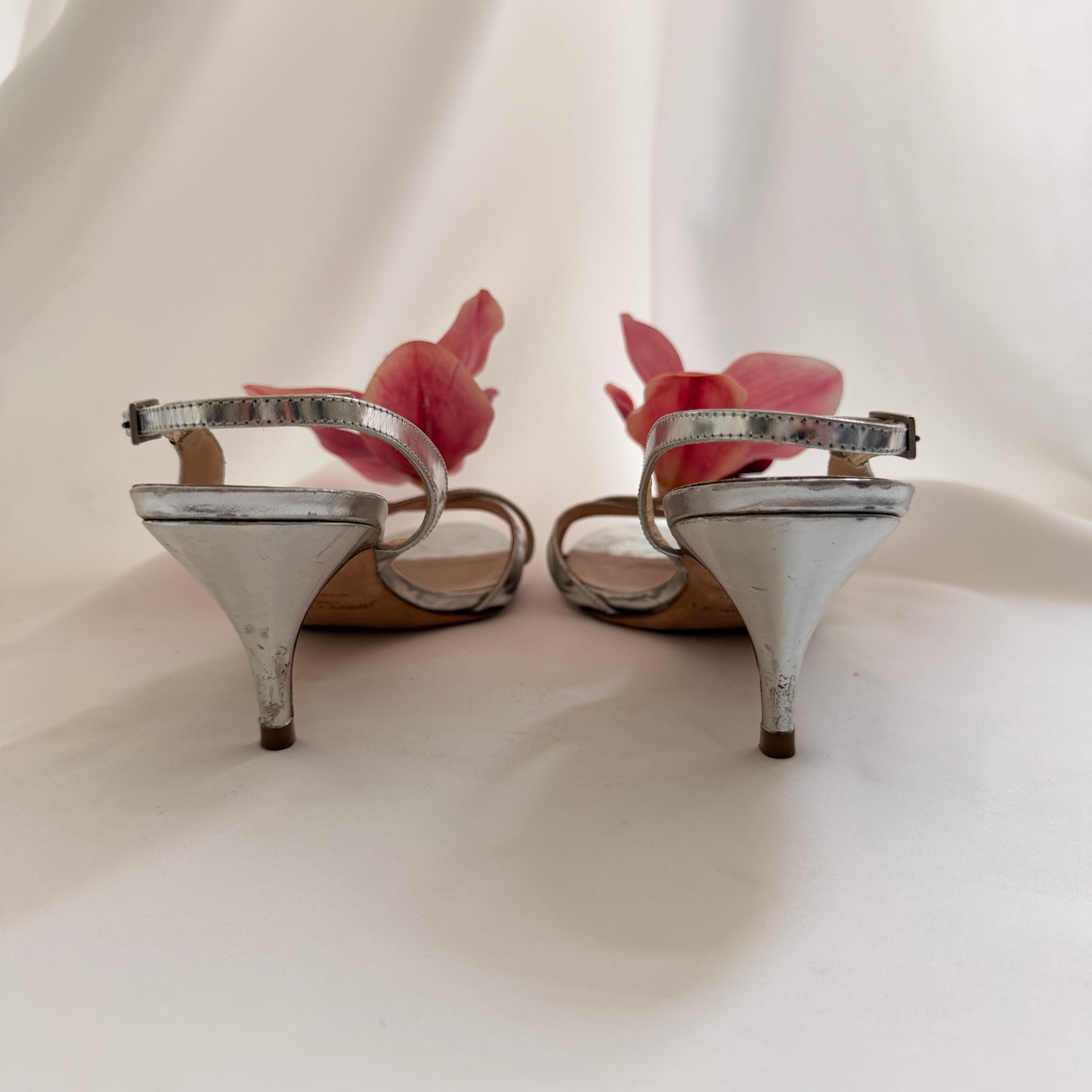 Jimmy Choo Reworked Orchid Heels - Silver & Pink