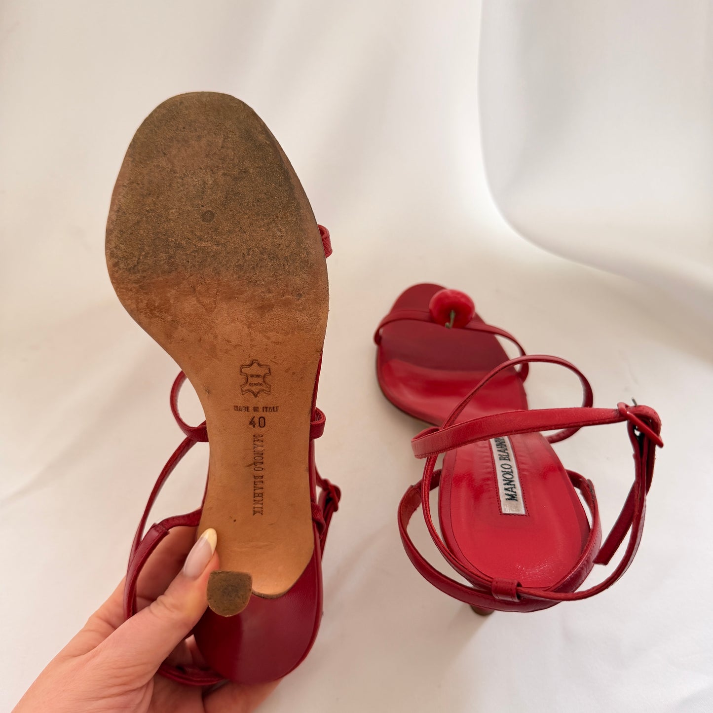Manolo Blahnik Reworked Cherry Heels