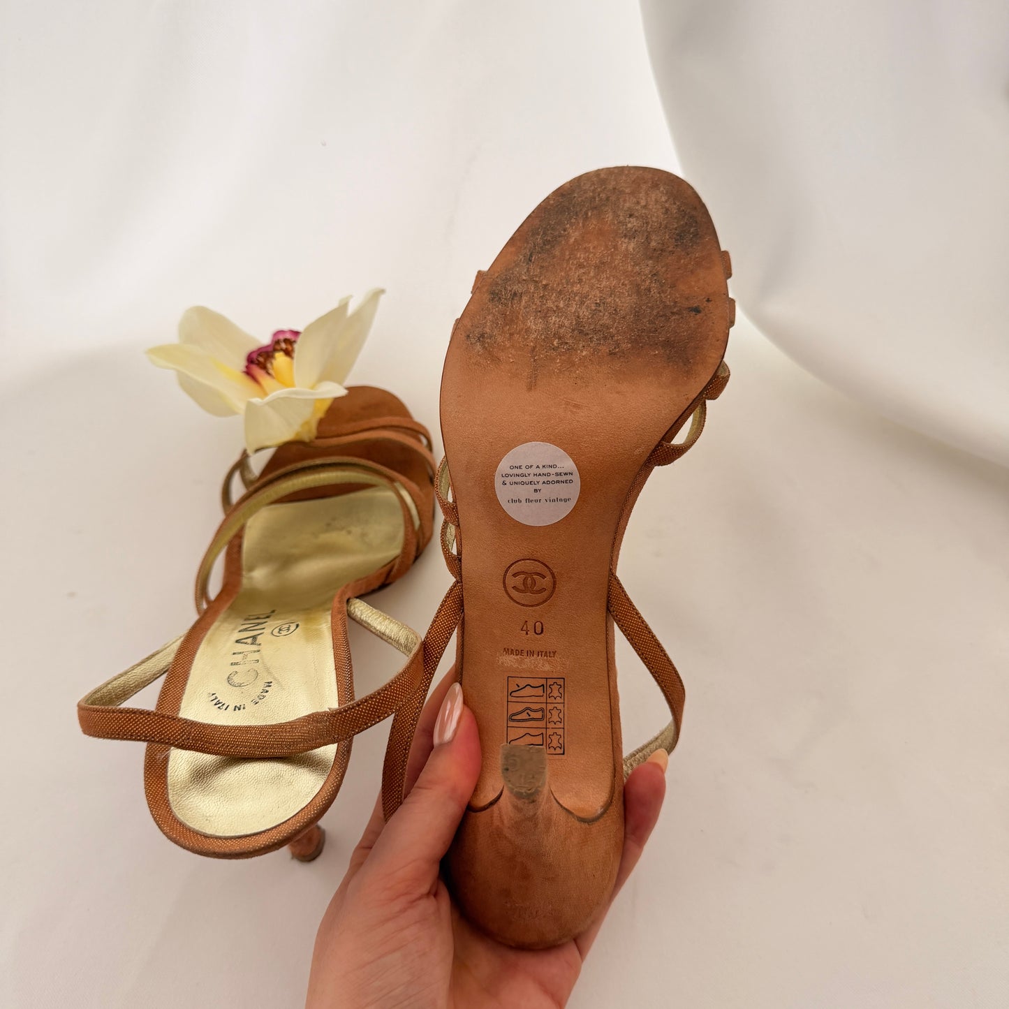 Chanel Reworked Orchid Slingback Heels