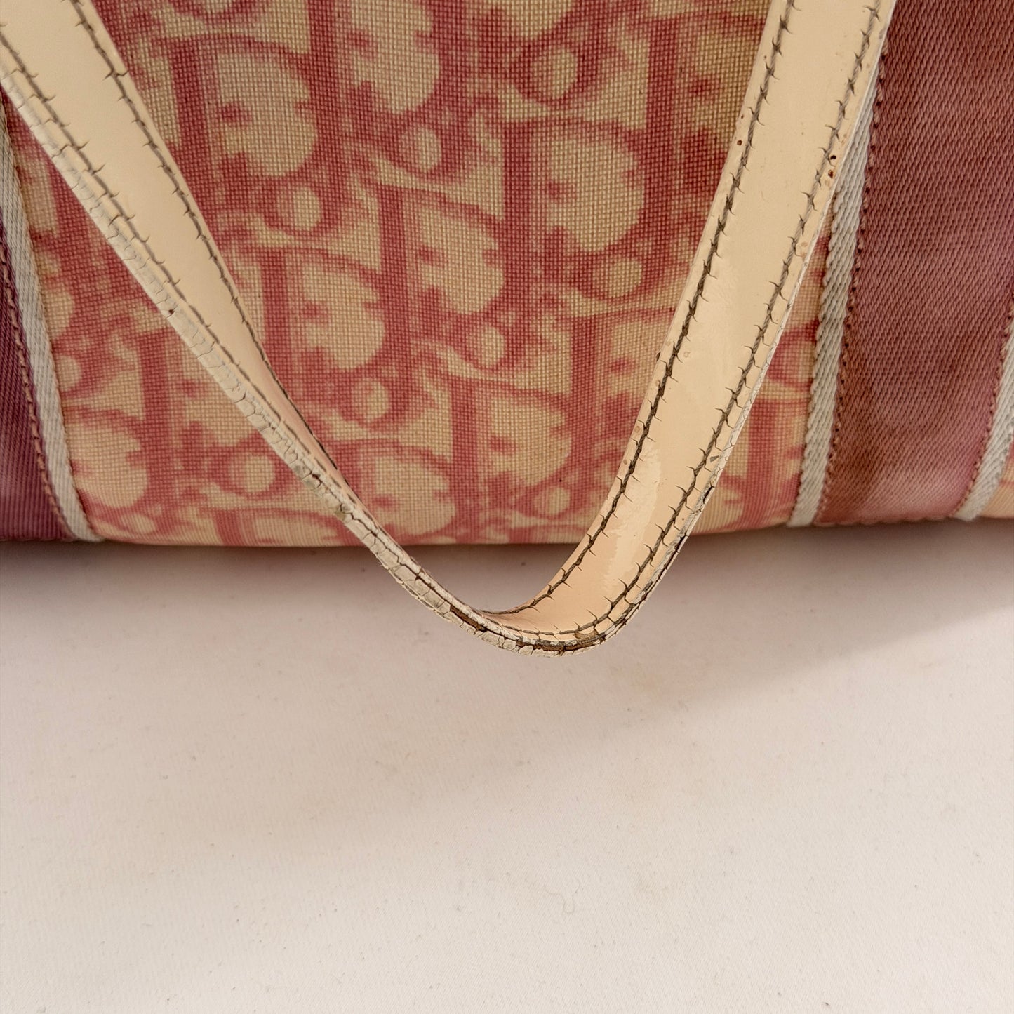 Vintage Christian Dior Oblique Trotter No. 2 Tote - Pink