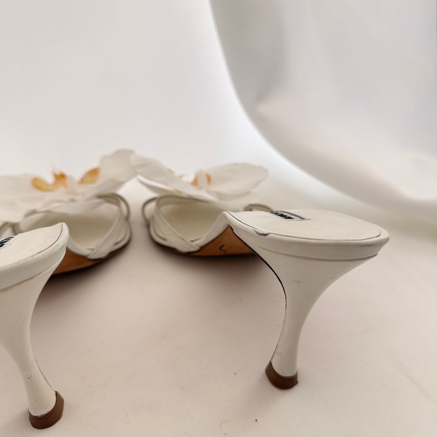 Manolo Blahnik Reworked Orchid Mules